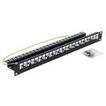 Triton 19' modulární patch panel 1U pro max. 24ks keystone,otvor 14,8x17,5mm , šedý