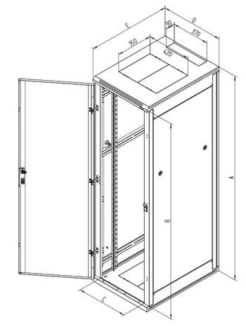 Triton 19" rozvaděč stojanový 15U/600x800, plechové,perforované dveře