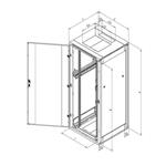 Triton 19" rozvaděč stojanový 32U/800x900, rozebíratelný, perforované přední dveře