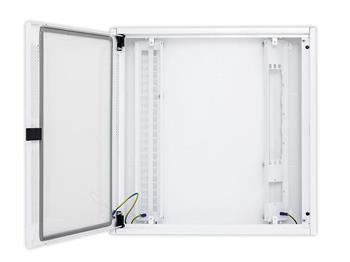 Triton Hybridní rozvaděč datový 333x500x110 mm, dv. rovné, RAL9003 hl. lesklá