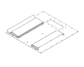 Triton Redukce pro montáž klimatizace X1, X2 800x1000,1200 na šířku rozv. II. RAL7035