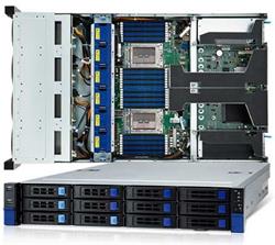 TYAN Transport HX 2U HPC server 2x SP3, 32x DDR4 ECC R, 8x.3,5 SATA + 4xNVMe, 2x 1600W (plat.), 2x 10Gb LAN, IPMI