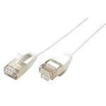 U/FTP patchkabel kat. 7, s konektory RJ45, LSOH, tenký, 3m, bílý