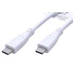 USB 10Gbps (3.2 gen 2) kabel USB C(M) - USB C(M), PD 100W, 0,5m, bílý