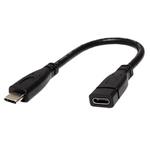 USB 10Gbps (3.2 gen 2) prodlužovací kabel, USB C(M) - USB C(F), 0,15m