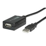 USB 2.0 aktivní prodlužovací kabel, 12m, černý