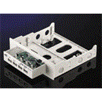 USB 2.0 Hub, 4porty, interní 3.5'' + redukce na 5.25''