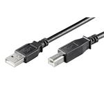 USB 2.0 kabel A-B, 0,25m, černý