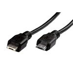 USB 2.0 kabel microUSB A(M) - microUSB B(M), 1,8m, černý