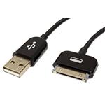 USB 2.0 kabel pro iPhone/iPod/iPad, 1m, černý