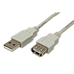 USB 2.0 kabel prodlužovací A-A, M-F, 3m