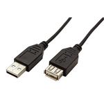 USB 2.0 kabel prodlužovací A-A, M-F, černý, 5m
