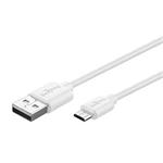 USB 2.0 kabel, USB A(M) - microUSB B(M), 0,5m, bílý