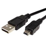 USB 2.0 kabel USB A(M) - miniUSB 5pin B(M), 1,5m, černý