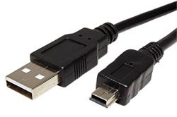 USB 2.0 kabel USB A(M) - miniUSB 5pin B(M), 1m, černý