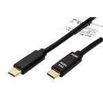 USB 2.0 kabel, USB C(M) - USB C(M), PD 100W, 3m, černý