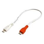 USB 2.0 napájecí kabel, micro USB B(M) - micro USB B(M), 0,3m
