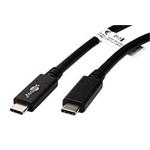 USB 20Gbps (3.2 gen 2x2) kabel USB C(M) - USB C(M), PD 100W, 1m, černý