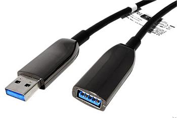 USB 5Gbps aktivní optický prodlužovací kabel, USB3.0 A(M) - USB3.0 A(F), 10m, černý