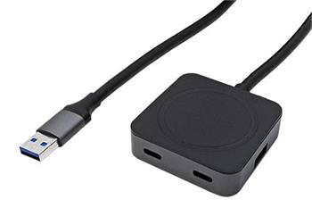 USB 5Gbps Hub, 2x USB A 3.0 +2x USB C, s kabelem 5m