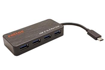 USB 5Gbps Hub, USB C(M) - 4x USB3.0 A(F), se zdrojem