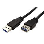 USB 5Gbps kabel prodlužovací, USB3.0 A(M) - USB3.0 A(F), 5m, černý