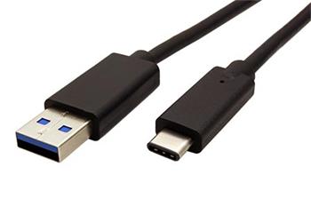 USB 5Gbps kabel USB3.0 A(M) - USB C(M), 0,5m, černý