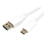 USB 5Gbps kabel USB3.0 A(M) - USB C(M), 1m, bílý