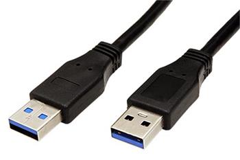 USB 5Gbps kabel USB3.0 A(M) - USB3.0 A(M), 0,5m, černý
