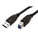 USB 5Gbps kabel USB3.0 A(M) - USB3.0 B(M), 5m, černý