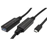 USB 5Gbps (USB 3.0) aktivní prodlužovací kabel USB C(M) - USB3.0 A(F), 10m