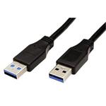 USB SuperSpeed 5Gbps kabel USB3.0 A(M) - USB3.0 A(M), 0,5m, černý