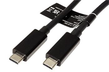 USB4 40Gbps kabel USB C(M) - USB C(M), PD 100W, 0,8m, černý