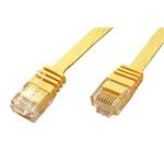 UTP patchkabel kat. 6, plochý, 1m, žlutý