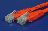 UTP patchkabel křížený, kat. 5e, 0,5m, červený