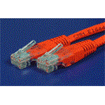 UTP patchkabel křížený, kat. 5e, 0,5m, červený