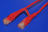 UTP patchkabel křížený, kat. 5e, 5m, červený