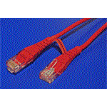 UTP patchkabel křížený, kat. 5e, 5m, červený