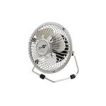 Ventilátor stolní USB, 15cm, stříbrný