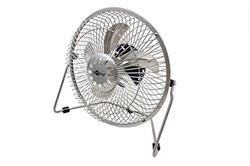 Ventilátor stolní USB, 20cm, stříbrný