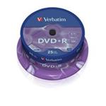 VERBATIM DVD+R(25-Pack)Spindle/General Retail/16x/4.7GB