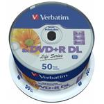 VERBATIM DVD+R DL AZO 8,5GB/ 8x/ printable/ inverse stack/ 50pack/ spindle