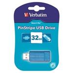 VERBATIM Flash Disk 32GB Store 'n' Go PinStripe, karibská modrá