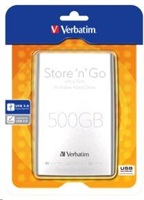 VERBATIM HDD 2.5" 500GB Store 'n' Go Ultra SLIM USB 3.0, Silver