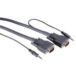 VGA+Audio kabel, MD15HD+jack3,5M - MD15HD+jack3,5M, 20m