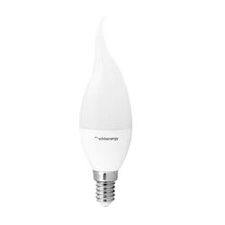 Whitenergy LED žárovka | 6xSMD2835| C37L| E14 | 3W | 230V |teplá bílá| mléko