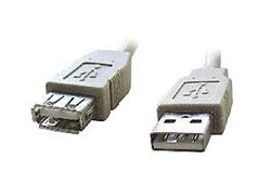 Wiretek Kabel USB2.0 A-A 1,5m prodlužovací (A-M/A-F)