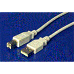 Wiretek Kabel USB2.0 A-B 5m (A-M/B-M)