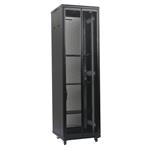 XtendLan 42U/800x1000 rack stojanový, černý, dvoudílné perforované dveře a 