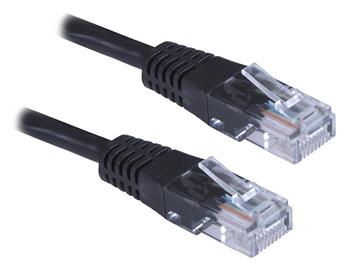XtendLan Patch kabel Cat 5e UTP 1m - černý